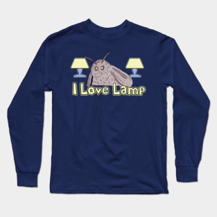 Moth Loves Lamp Meme Long Sleeve T-Shirt